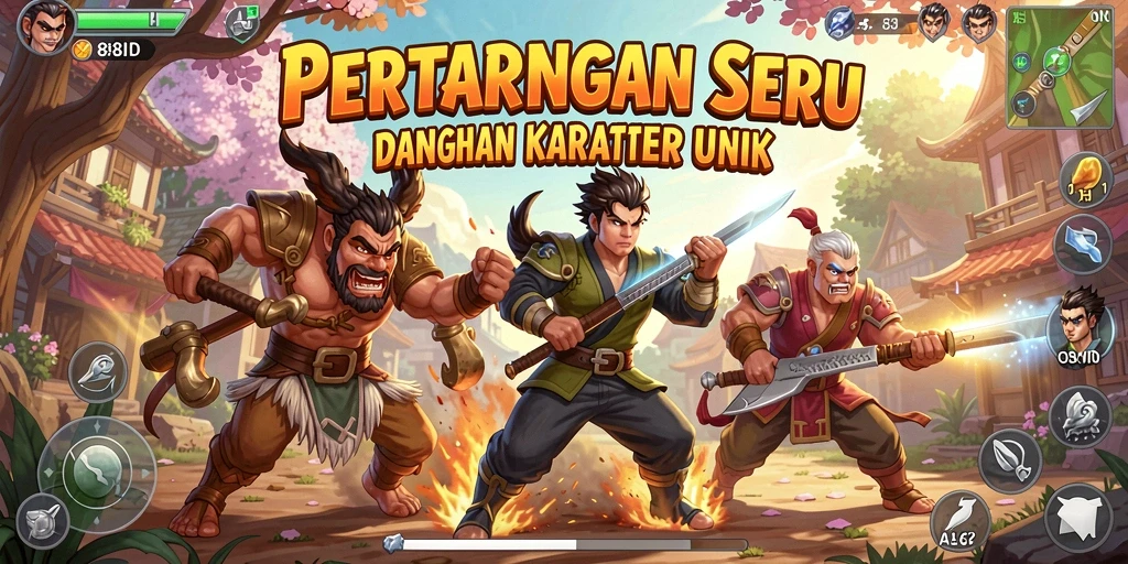 Gambaran aksi seru dalam gameplay Fighting 88ID.