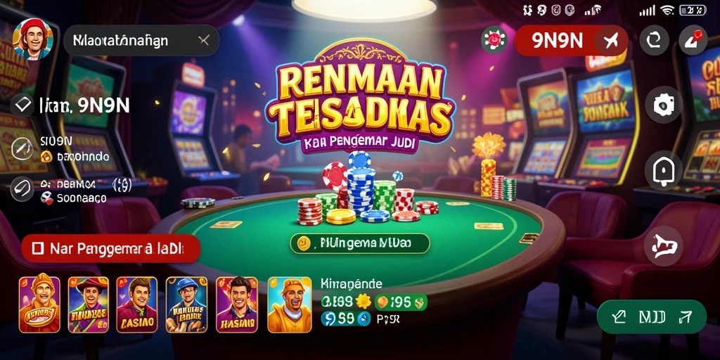 Tampilan gameplay menarik dalam aplikasi Kasino 9N9N.