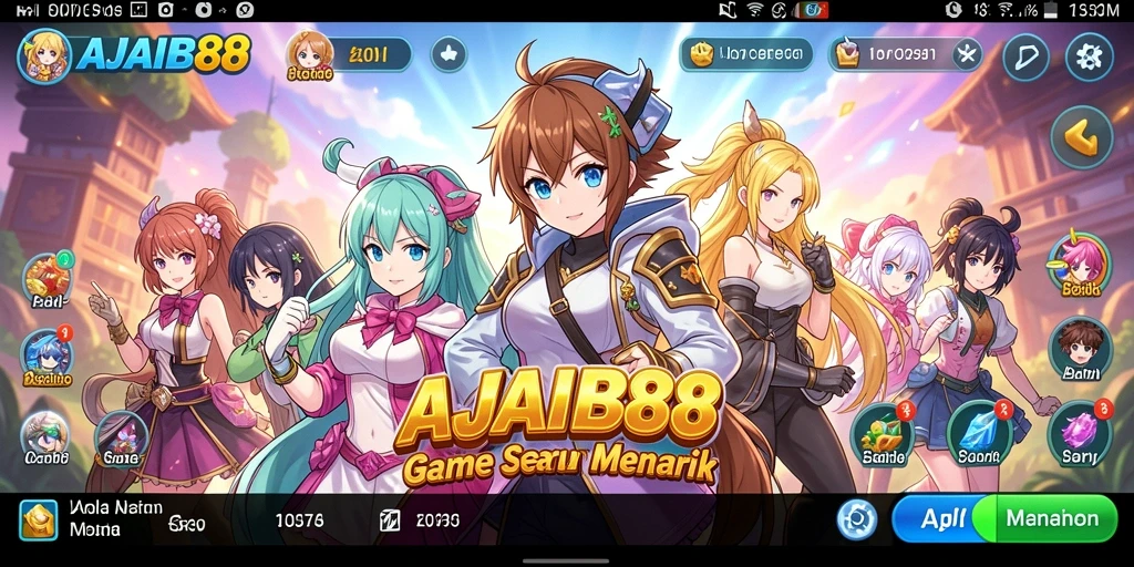 Tampilan gameplay seru dalam AJAIB88 dengan karakter Anime favorit.