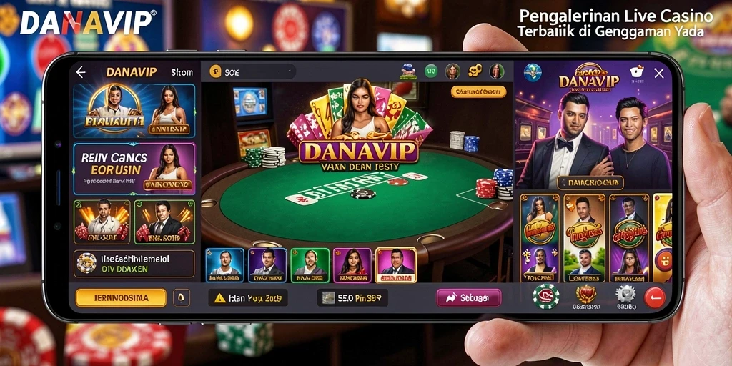 Tampilan menarik dari permainan Live Casino di DANAVIP.