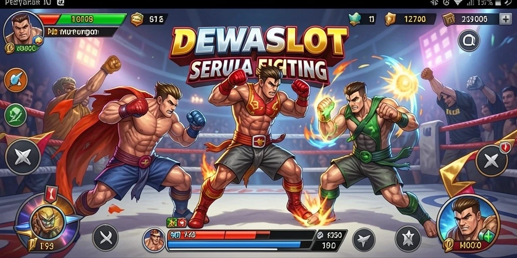 Screenshot gameplay menampilkan pertarungan seru di DEWASLOT.