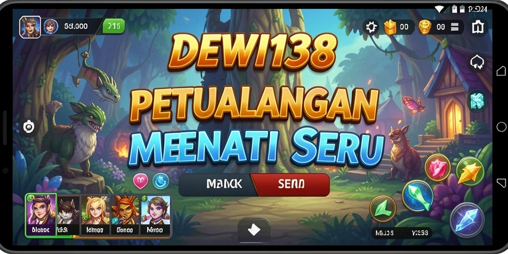 Tangkapan layar menunjukkan karakter menjelajahi dunia fantasi.
