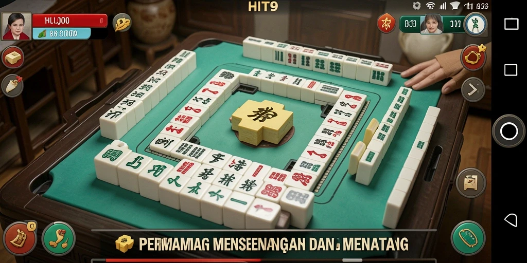 Tampilan gameplay yang memukau dari HIT9 saat bermain Mahjong.
