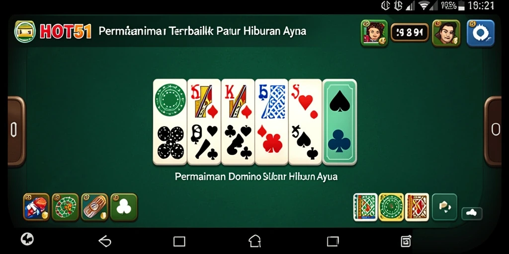 Tampilan gameplay seru dari HOT51 dalam permainan Domino.