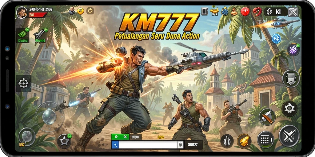 Tampilan gameplay seru dengan aksi menegangkan di KM777.