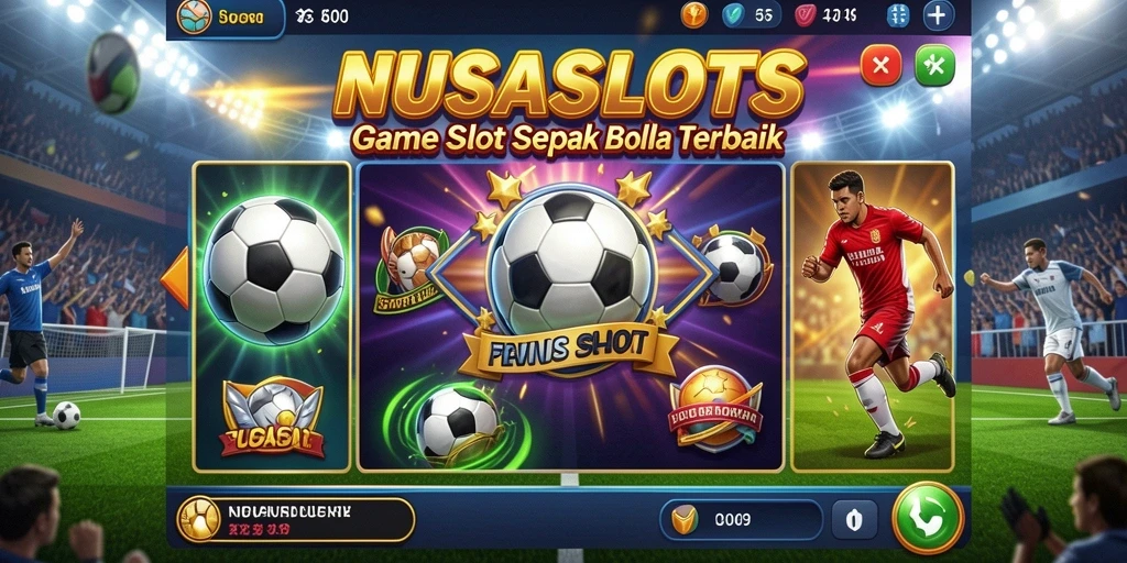 Screenshot gameplay NUSASLOTS: nikmati putaran slot bertema sepak bola.