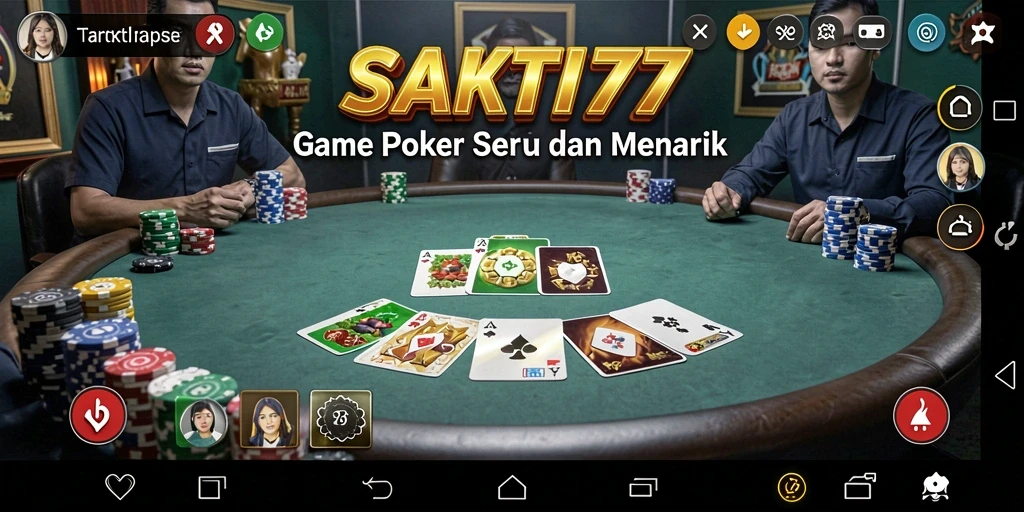 Tampilan menarik dalam gameplay Poker di SAKTI77.