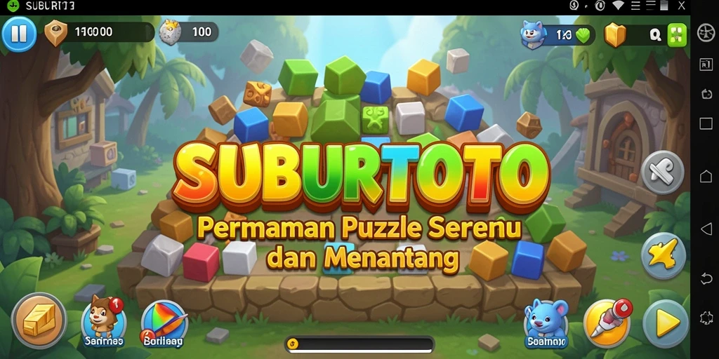 Tampilan gameplay seru dari SUBURTOTO dengan tantangan puzzle.