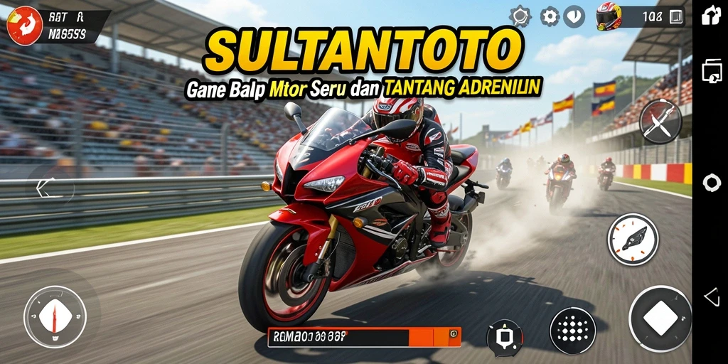 Gameplay seru balapan motor di SULTANTOTO yang menegangkan.