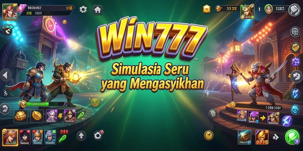 Screenshot gameplay WIN777 dengan visual menawan dan aktivitas simulasi menarik.