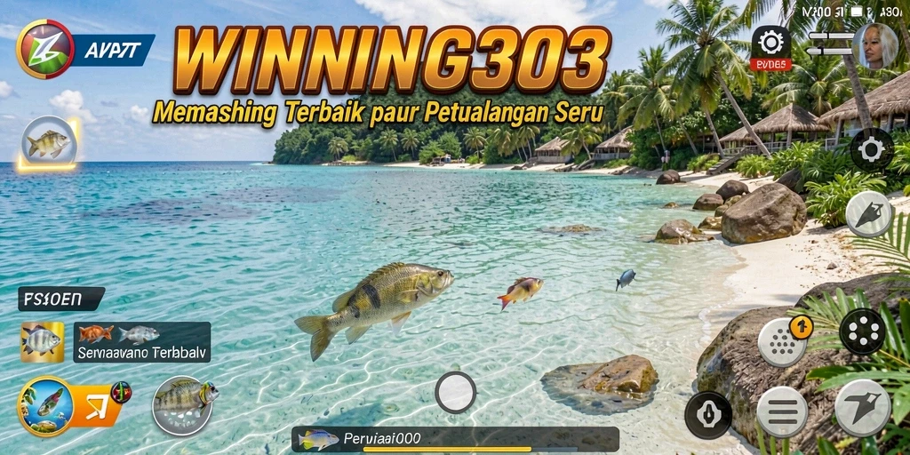 Screenshot gameplay WINNING303 menunjukkan keseruan dalam memancing ikan.
